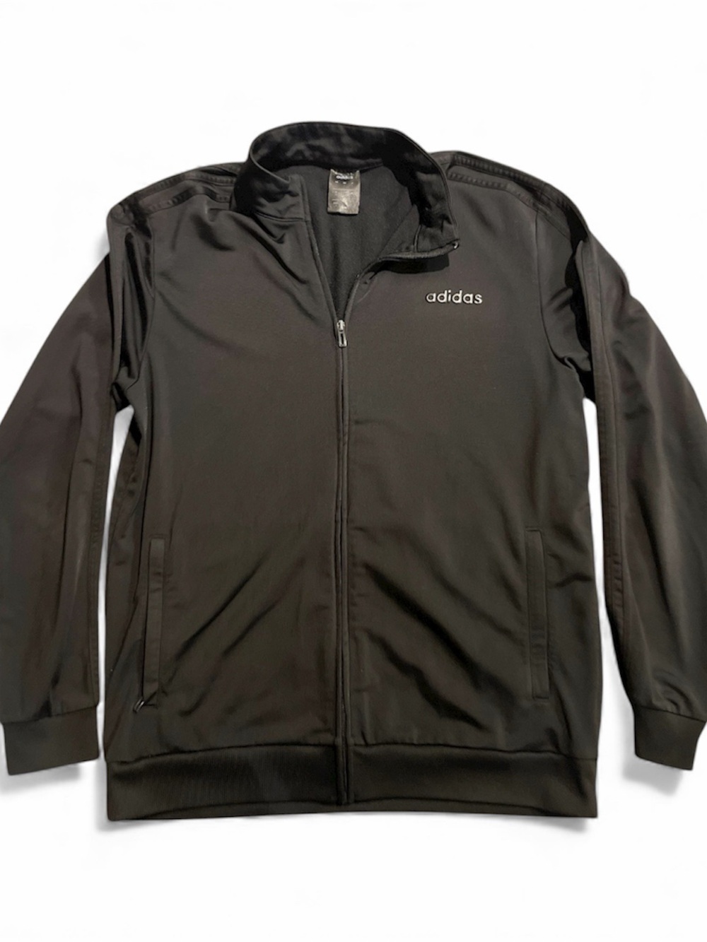 adidas Men's triple Black Full-Zip Performance Jacket